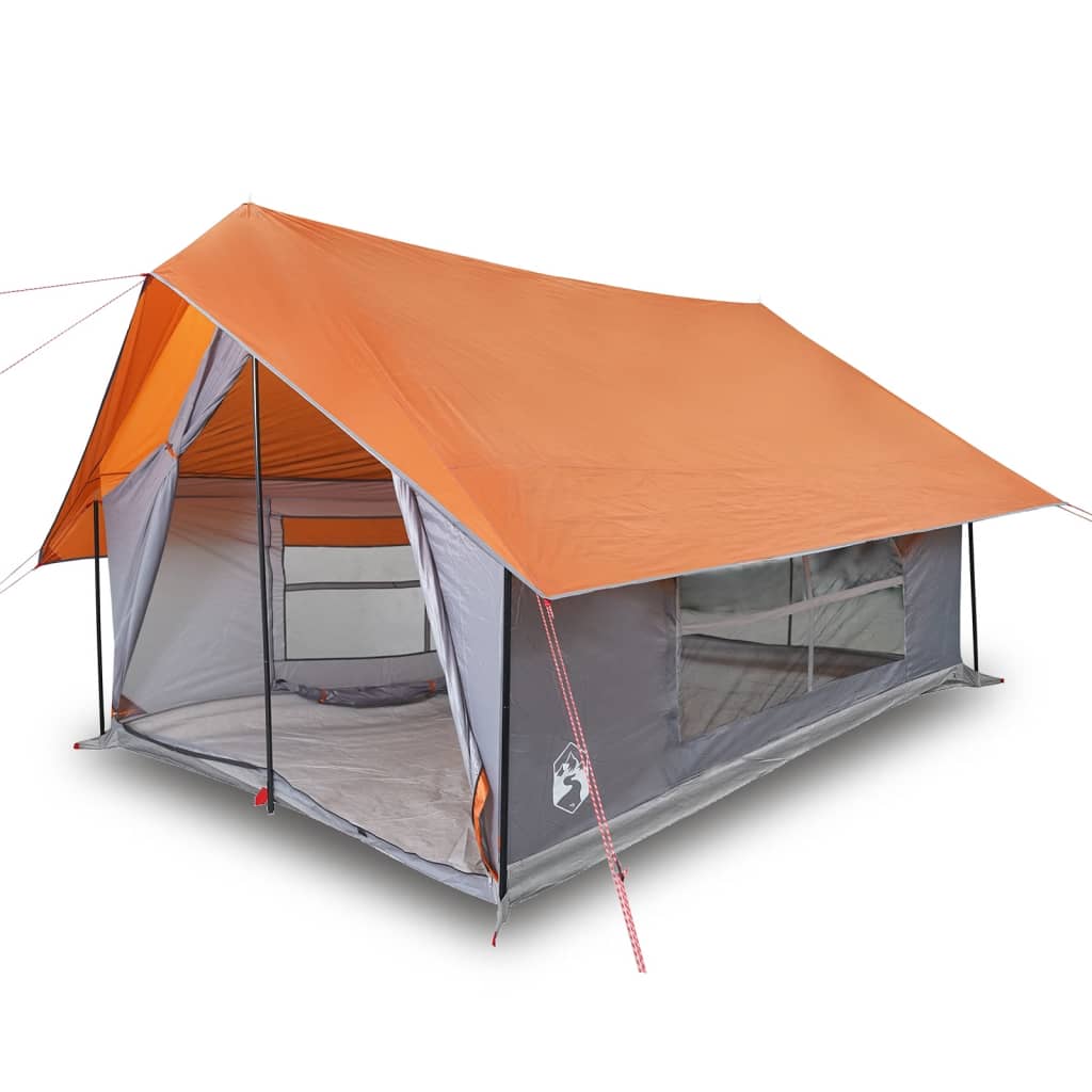 Tenda da Campeggio 5 Persone Grigio e Arancione Impermeabile 4009541