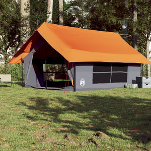 Tenda da Campeggio 5 Persone Grigio e Arancione Impermeabile 4009541