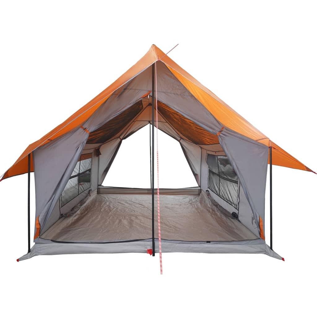 Tenda da Campeggio 5 Persone Grigio e Arancione Impermeabile 4009541