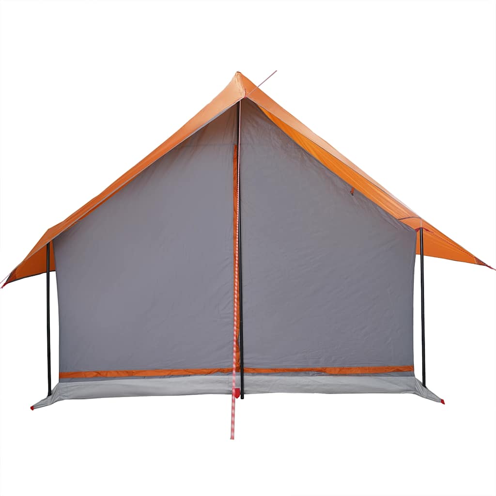 Tenda da Campeggio 5 Persone Grigio e Arancione Impermeabile 4009541