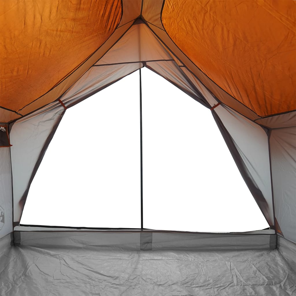 Tenda da Campeggio 5 Persone Grigio e Arancione Impermeabile 4009541