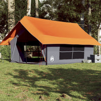 Tenda da Campeggio 5 Persone Grigio e Arancione Impermeabile 4009541