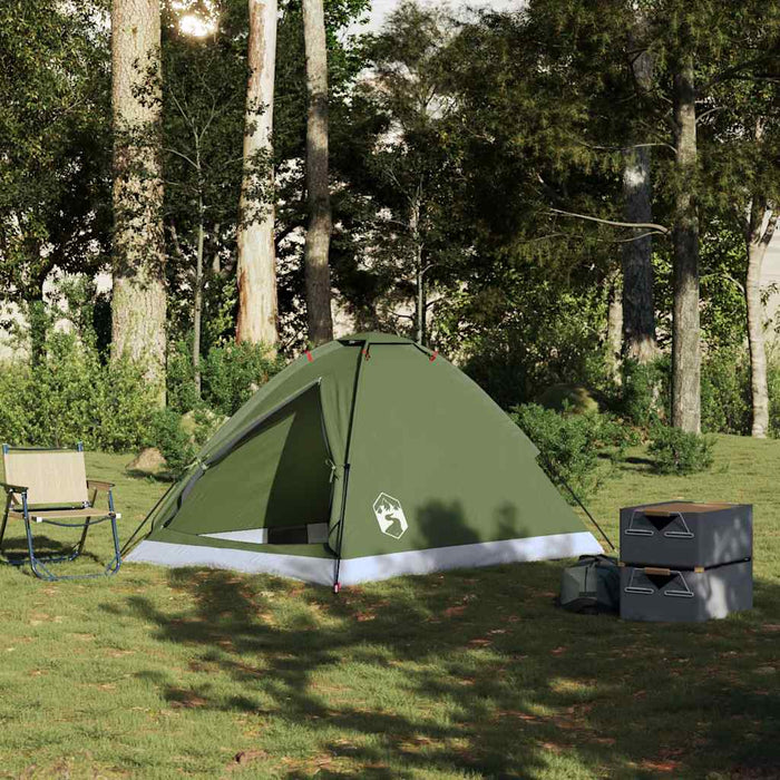 Tenda da Campeggio a Cupola 2 Persone Verde Oliva Impermeabile 4009633