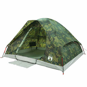 Tenda da Campeggio a Cupola 4 Persone Mimetica Impermeabile 4009644