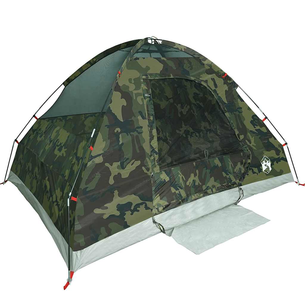 Tenda da Campeggio a Cupola 4 Persone Mimetica Impermeabile 4009644