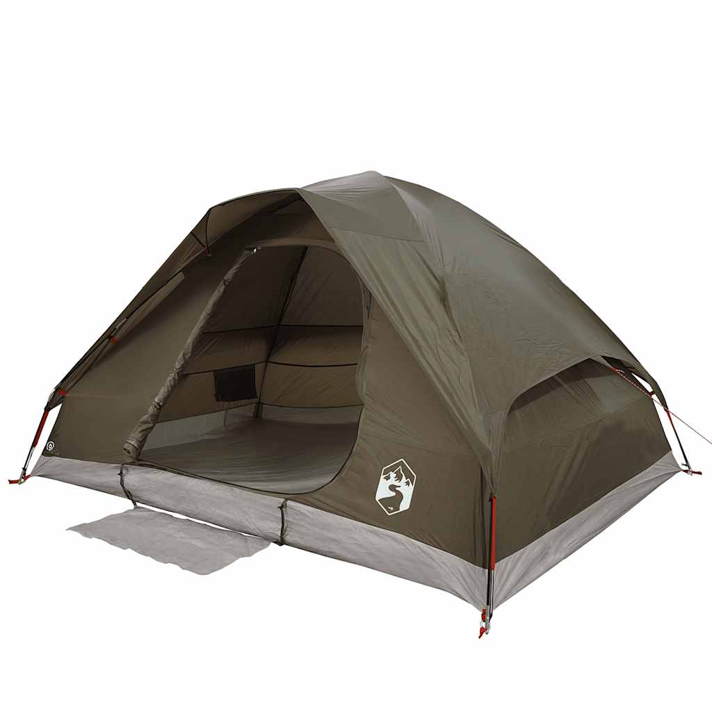 Tenda da Campeggio a Cupola per 6 Persone Marrone Impermeabile 4009646