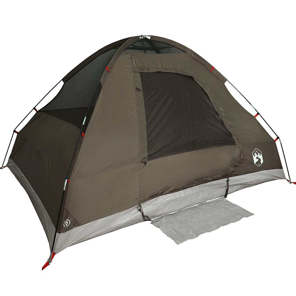 Tenda da Campeggio a Cupola per 6 Persone Marrone Impermeabile 4009646