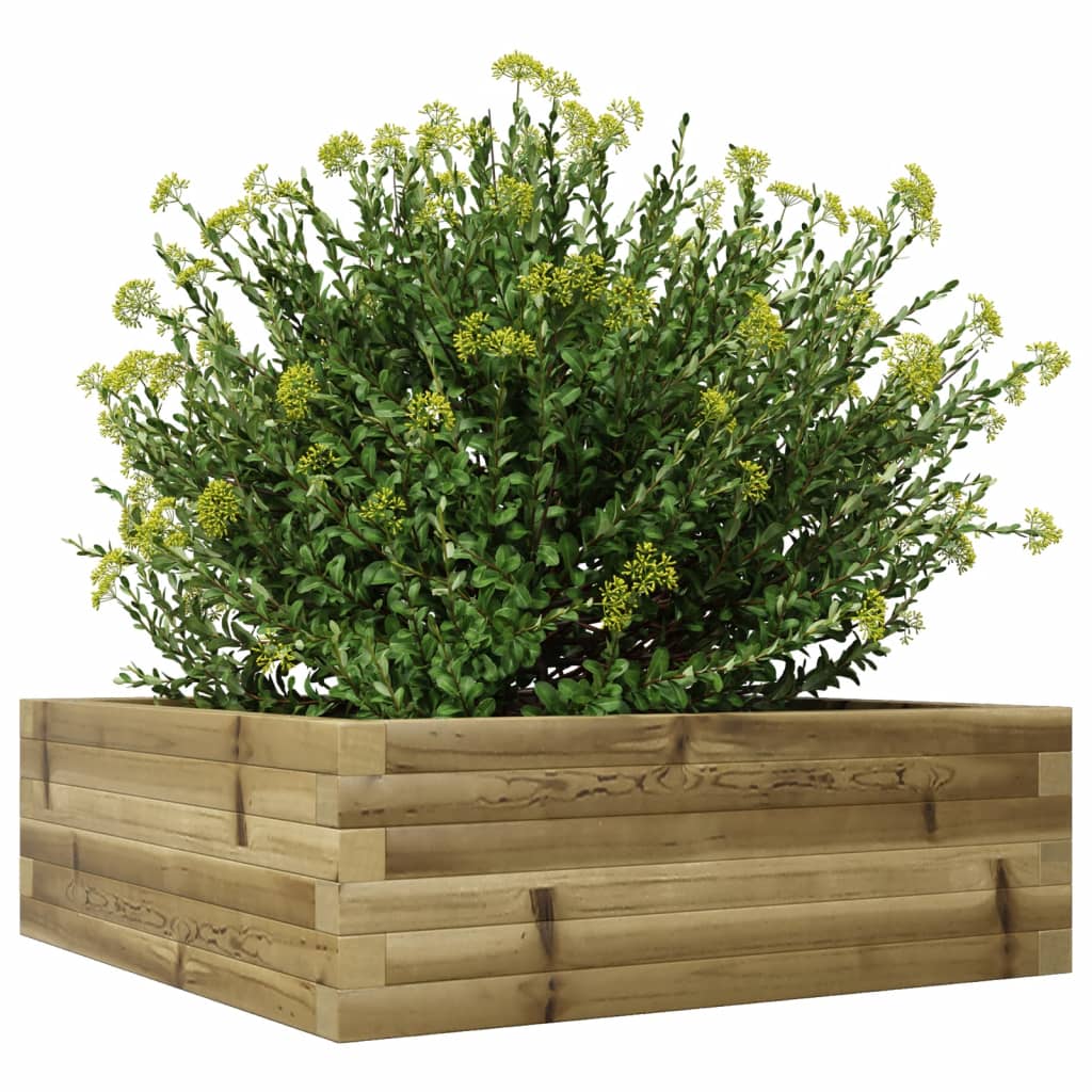 Fioriera da Giardino 70x70x23 cm in Legno di Pino Impregnato 847197