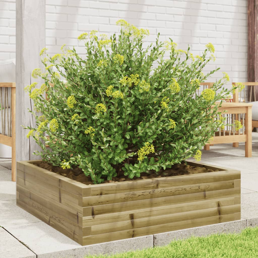 Fioriera da Giardino 80x80x23 cm in Legno di Pino Impregnato 847202