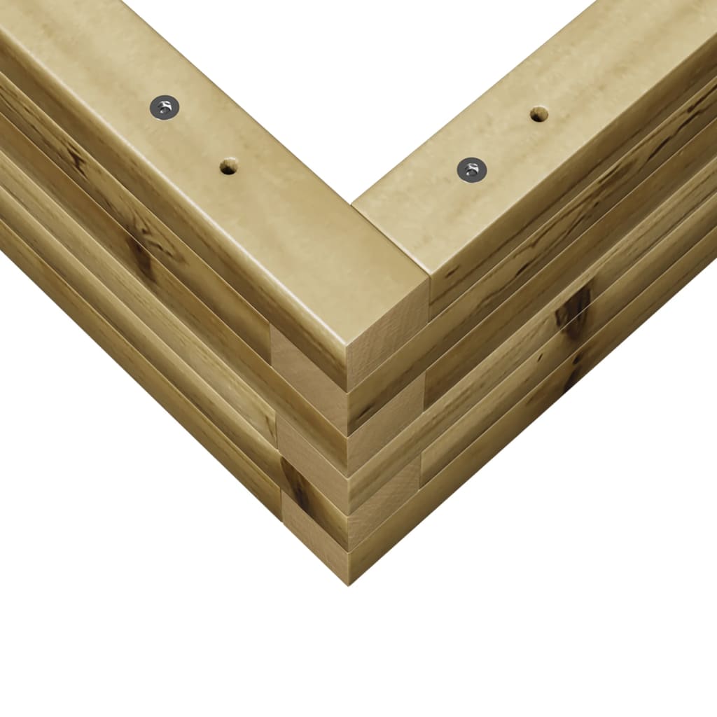 Fioriera da Giardino 80x80x23 cm in Legno di Pino Impregnato 847202