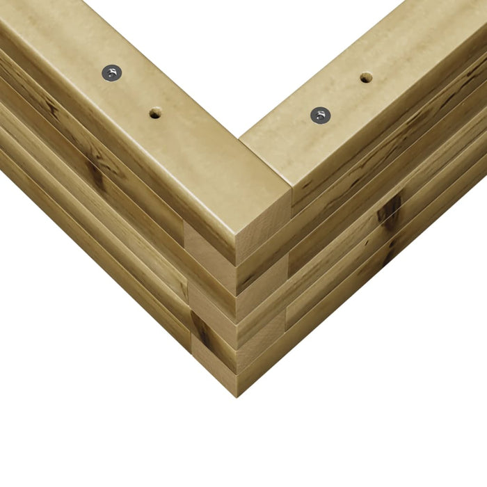 Fioriera da Giardino 80x80x23 cm in Legno di Pino Impregnato 847202