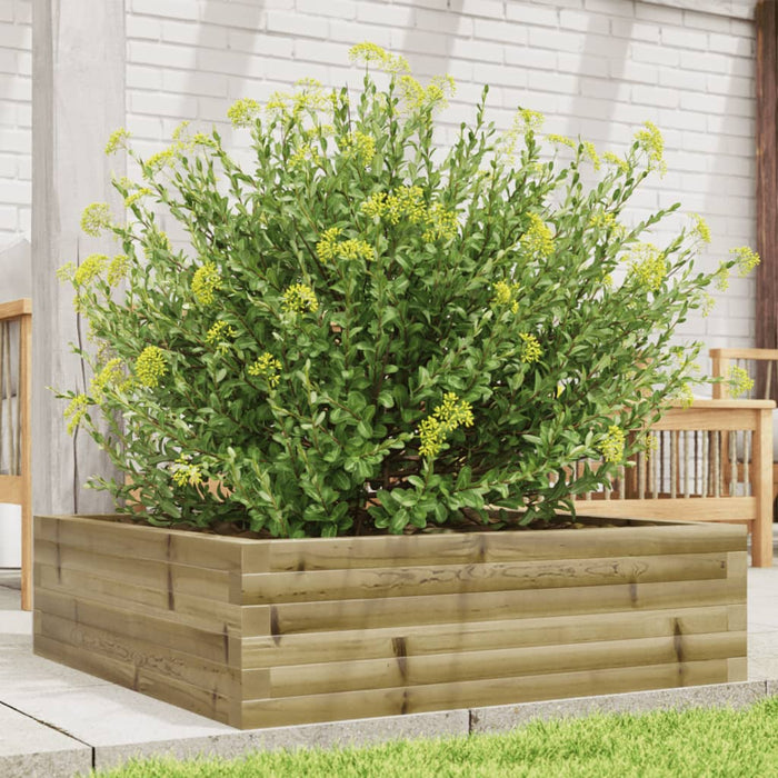 Fioriera da Giardino 80x80x23 cm in Legno di Pino Impregnato 847202