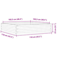 Fioriera da Giardino 110x110x23 cm Legno Massello di Douglas 847216