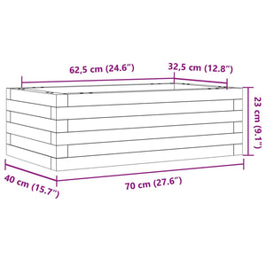 Fioriera da Giardino 70x40x23 cm in Legno Massello di Pino 847218