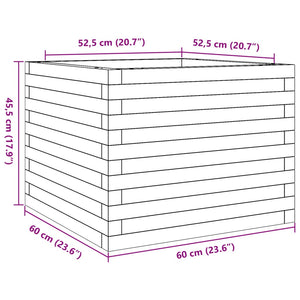 Fioriera da Giardino 60x60x45,5 cm in Legno Massello di Douglas 847251