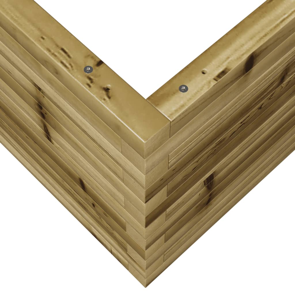 Fioriera da Giardino 60x60x45,5 cm in Legno di Pino Impregnato 847252