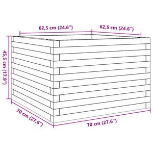 Fioriera da Giardino 70x70x45,5 cm in Legno Massello di Pino 847253