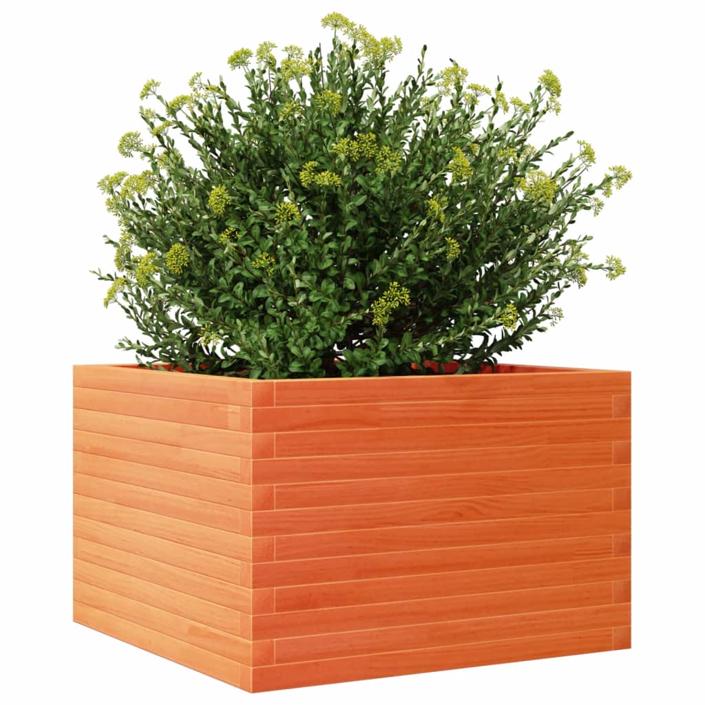 Fioriera Giardino Marrone Cera 70x70x45,5cm Legno Massello Pino 847255