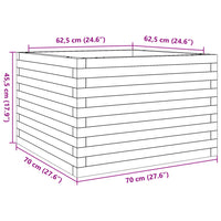 Fioriera da Giardino 70x70x45,5 cm in Legno Massello di Douglas 847256