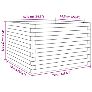 Fioriera da Giardino 70x70x45,5 cm in Legno Massello di Douglas 847256