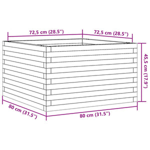 Fioriera da Giardino 80x80x45,5 cm in Legno Massello di Pino 847258