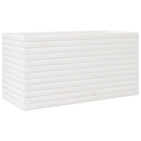 Fioriera da Giardino Bianca 90x40x45,5cm Legno Massello di Pino 847269