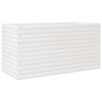 Fioriera da Giardino Bianca 90x40x45,5cm Legno Massello di Pino 847269