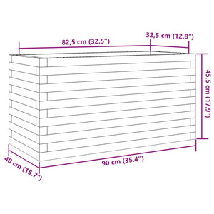 Fioriera Giardino Marrone Cera 90x40x45,5cm Legno Massello Pino 847270