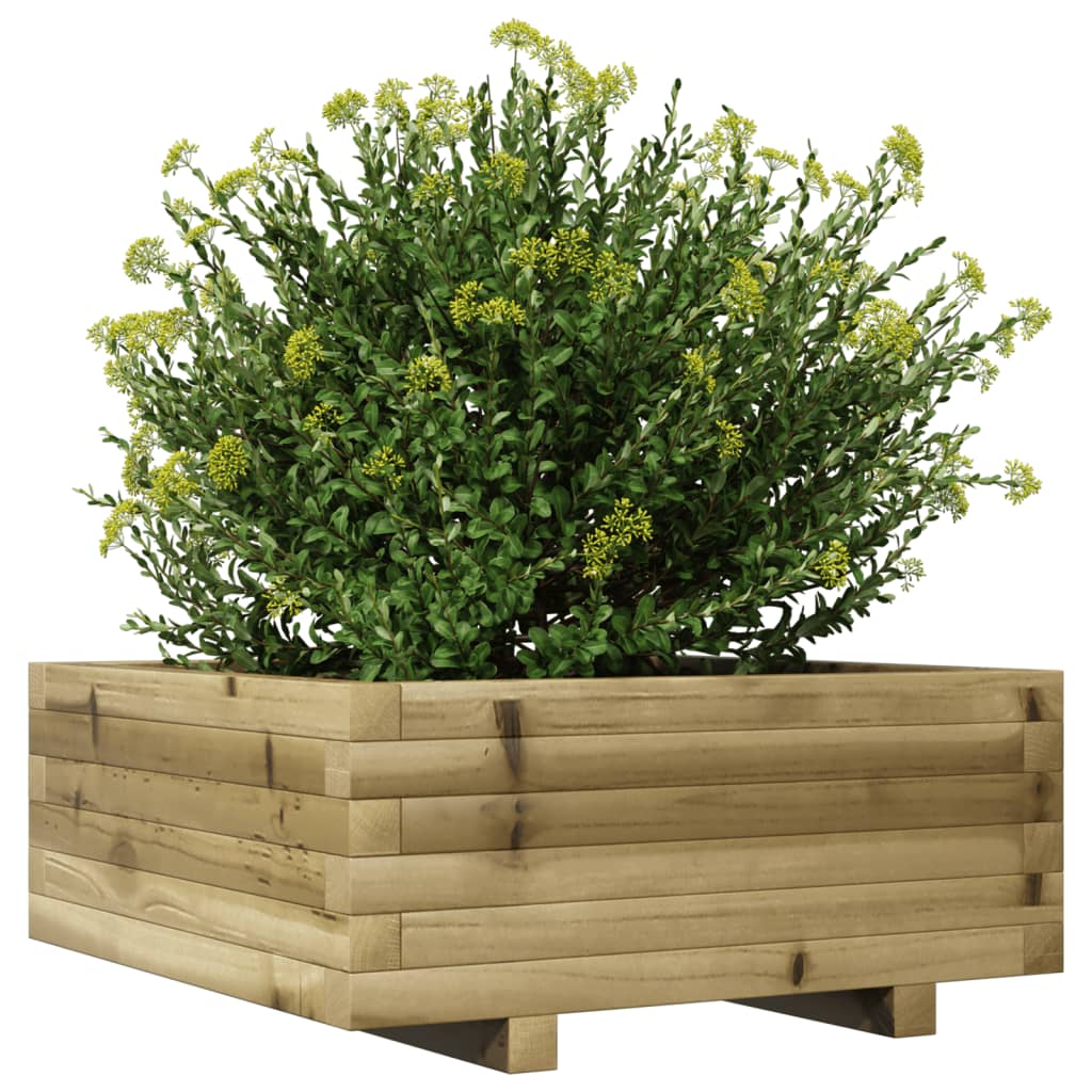 Fioriera da Giardino 60x60x26,5 cm in Legno di Pino Impregnato 847302