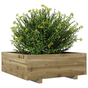 Fioriera da Giardino 70x70x26,5 cm in Legno di Pino Impregnato 847307