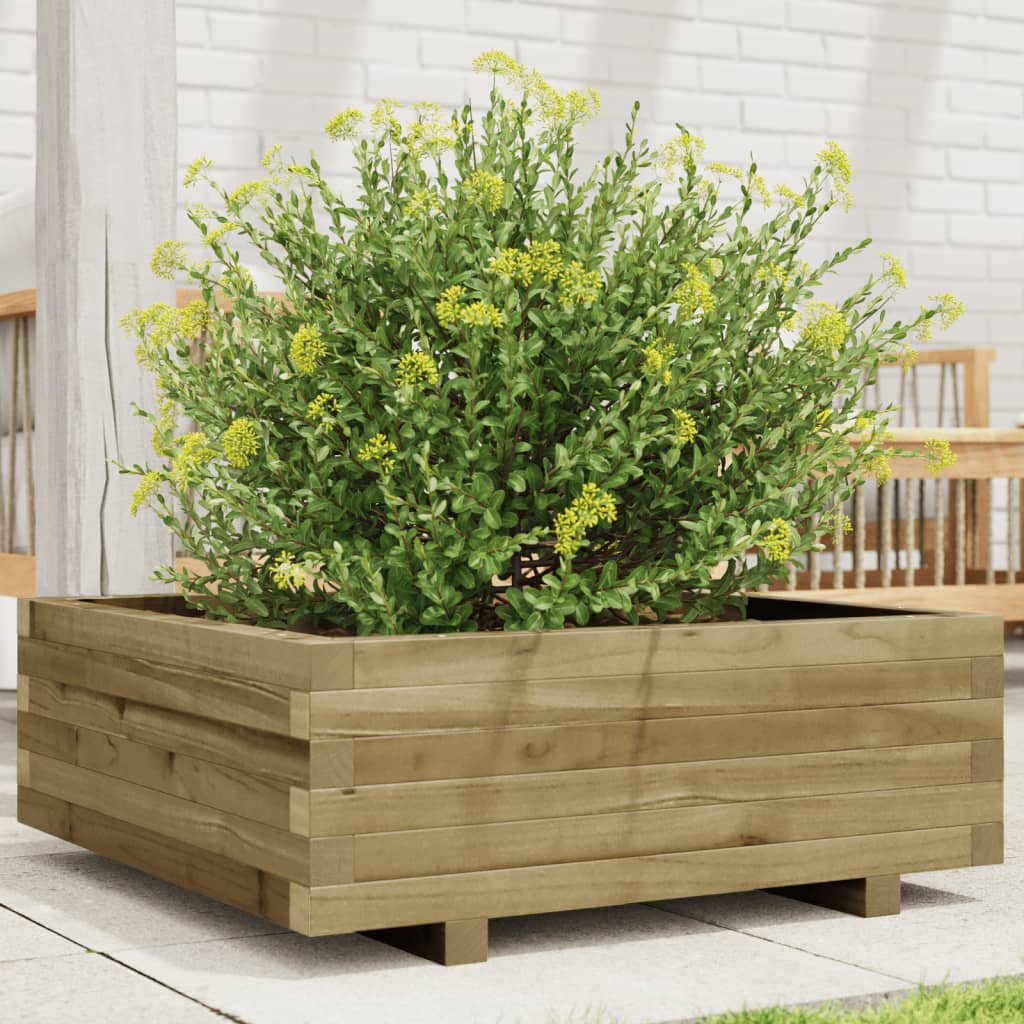 Fioriera da Giardino 70x70x26,5 cm in Legno di Pino Impregnato 847307