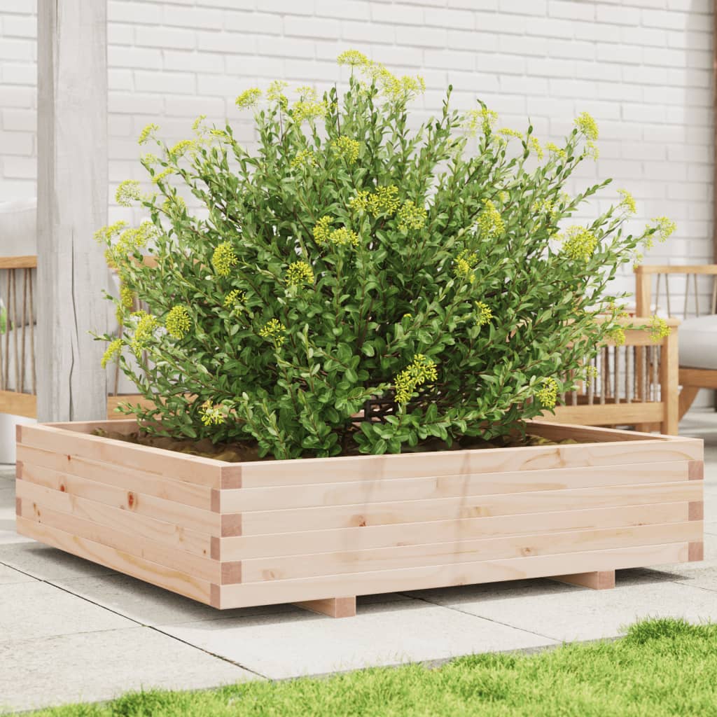 Fioriera da Giardino 100x100x26,5 cm in Legno Massello di Pino 847318