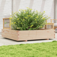 Fioriera da Giardino 110x110x26,5 cm in Legno Massello di Pino 847323