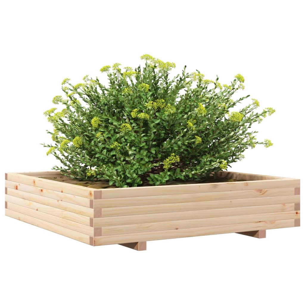 Fioriera da Giardino 110x110x26,5 cm in Legno Massello di Pino 847323