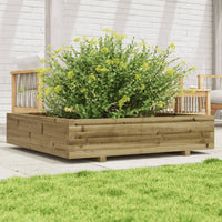 Fioriera da Giardino 110x110x26,5cm in Legno di Pino Impregnato 847327