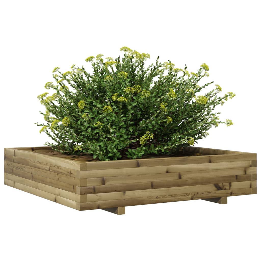 Fioriera da Giardino 110x110x26,5cm in Legno di Pino Impregnato 847327