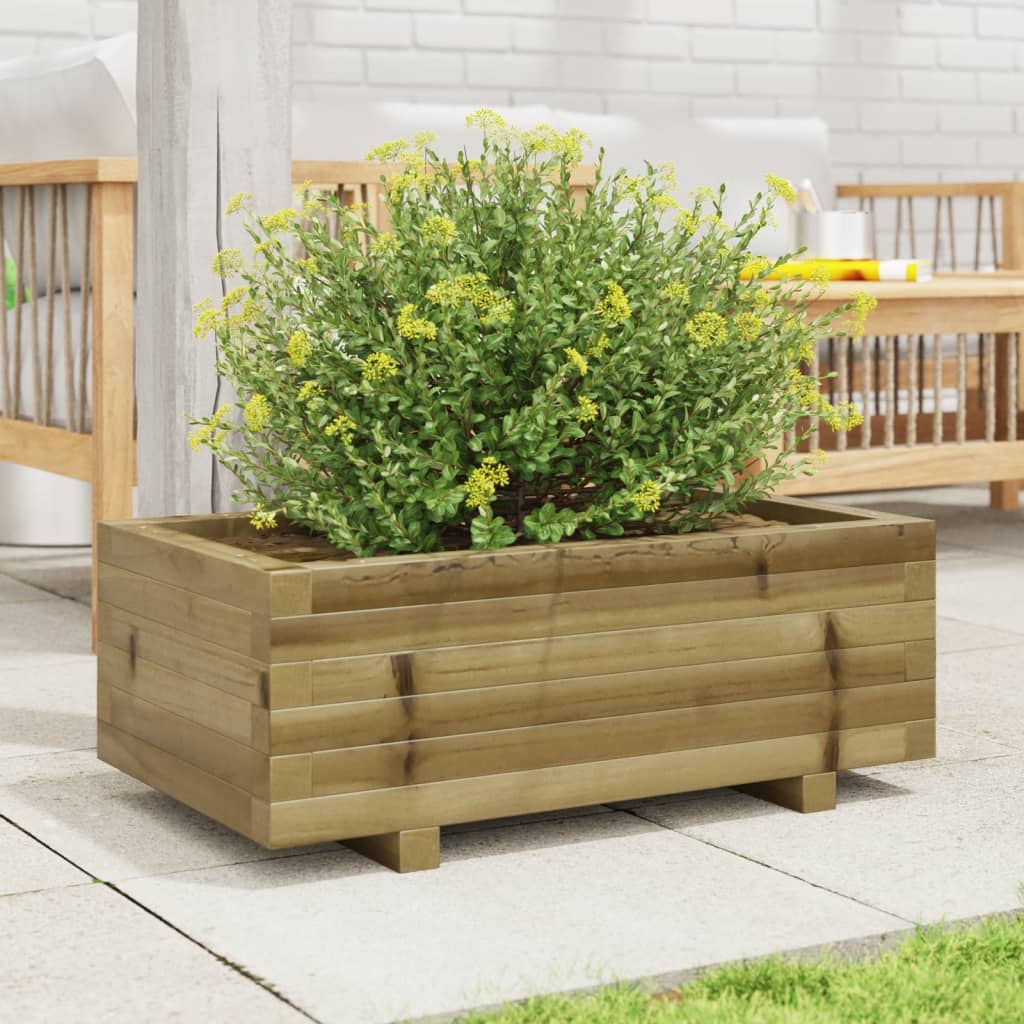 Fioriera da Giardino 70x40x26,5 cm in Legno di Pino Impregnato 847332