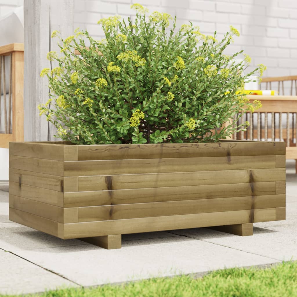 Fioriera da Giardino 70x40x26,5 cm in Legno di Pino Impregnato 847332