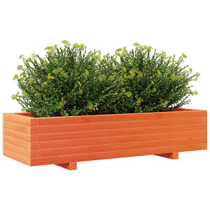 Fioriera Giardino Marrone Cera 110x40x26,5 cm in Legno di Pino 847340