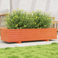 Fioriera Giardino Marrone Cera 110x40x26,5 cm in Legno di Pino 847340