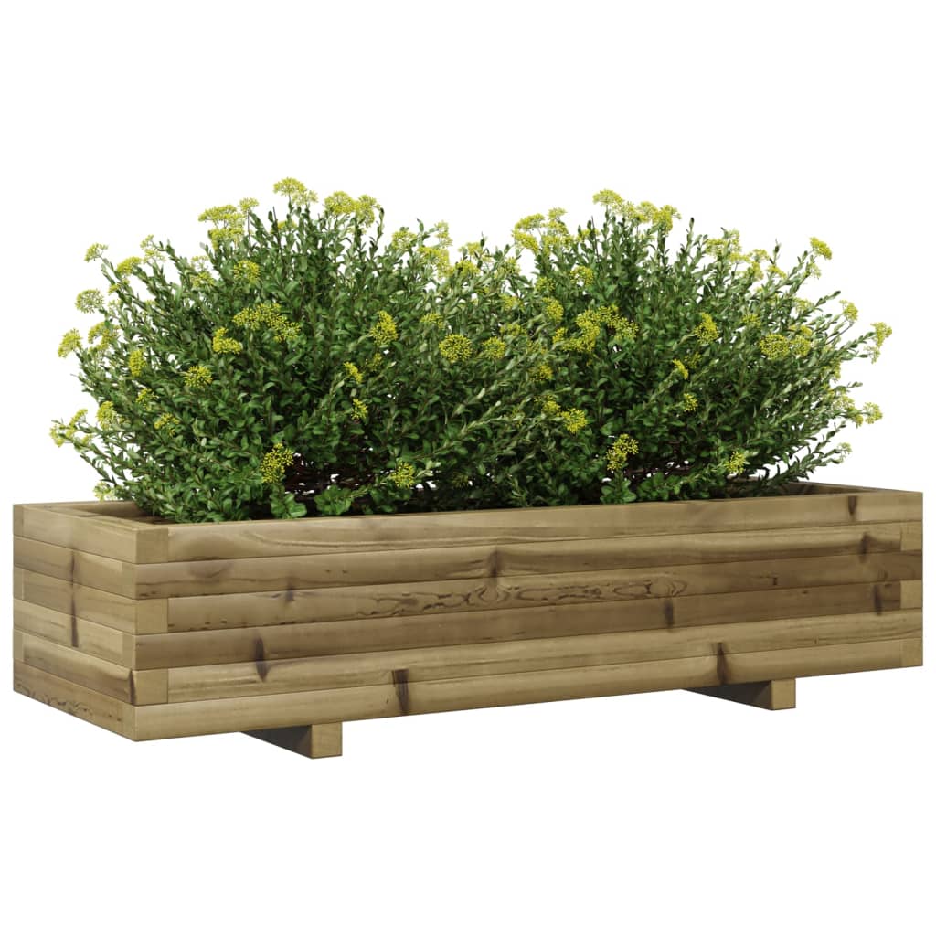 Fioriera da Giardino 110x40x26,5 cm in Legno di Pino Impregnato 847342