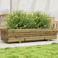 Fioriera da Giardino 110x40x26,5 cm in Legno di Pino Impregnato 847342