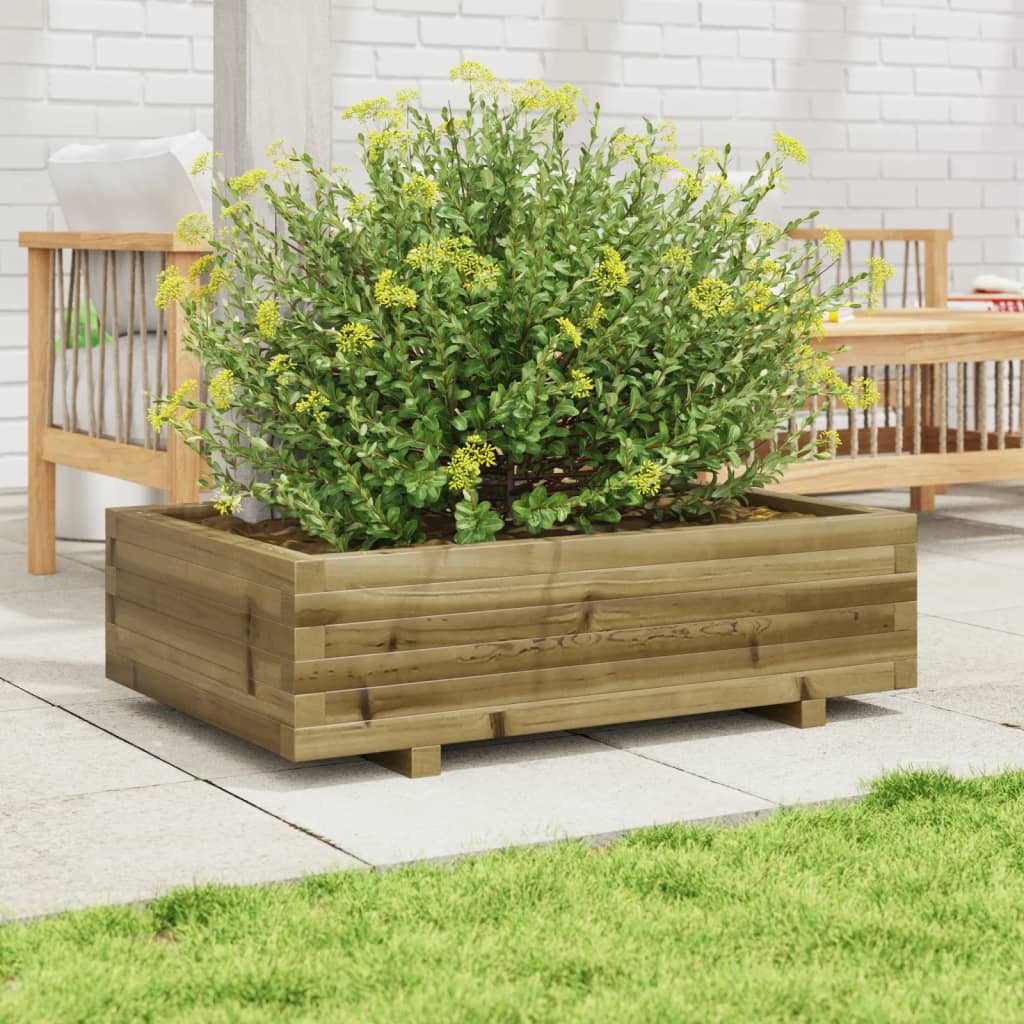 Fioriera da Giardino 90x60x26,5 cm in Legno di Pino Impregnato 847347