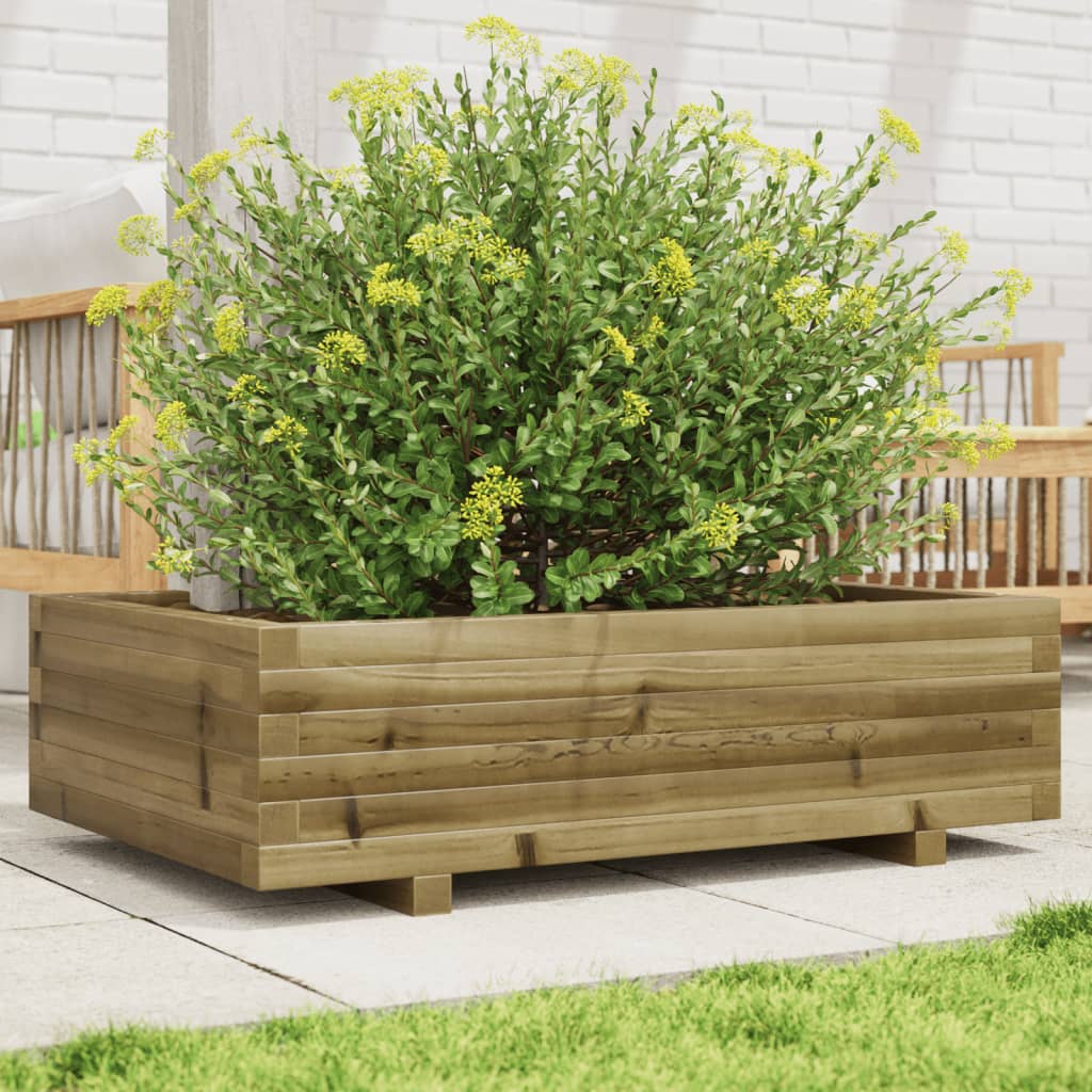 Fioriera da Giardino 90x60x26,5 cm in Legno di Pino Impregnato 847347