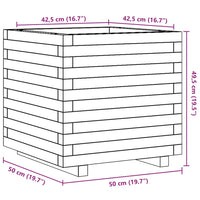 Fioriera da Giardino 50x50x49,5 cm in Legno Massello di Douglas 847356