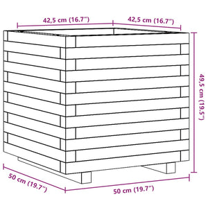 Fioriera da Giardino 50x50x49,5 cm in Legno Massello di Douglas 847356