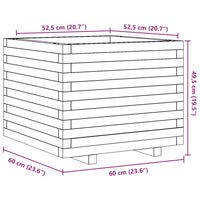 Fioriera da Giardino 60x60x49,5 cm in Legno Massello di Pino 847358