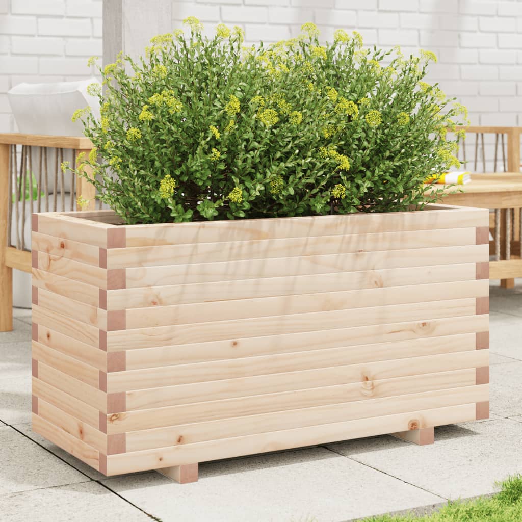 Fioriera da Giardino 90x40x49,5 cm in Legno Massello di Pino 847373