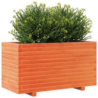 Fioriera Giardino Marrone Cera 90x40x49,5cm Legno Massello Pino 847375