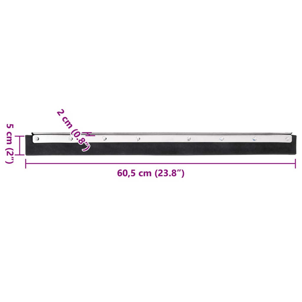 Testine Tergipavimento 5pz 60,5x2x5 cm in Acciaio e Gomma 4008381